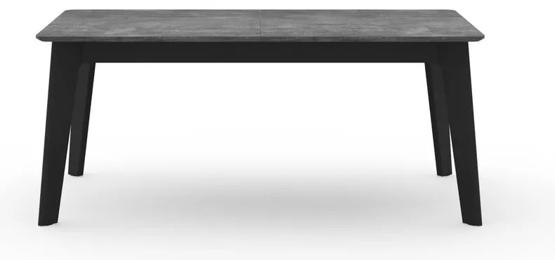 Čierny rozkladací jedálenský stôl s doskou v dekore betónu 100x180 cm Shadow – TemaHome