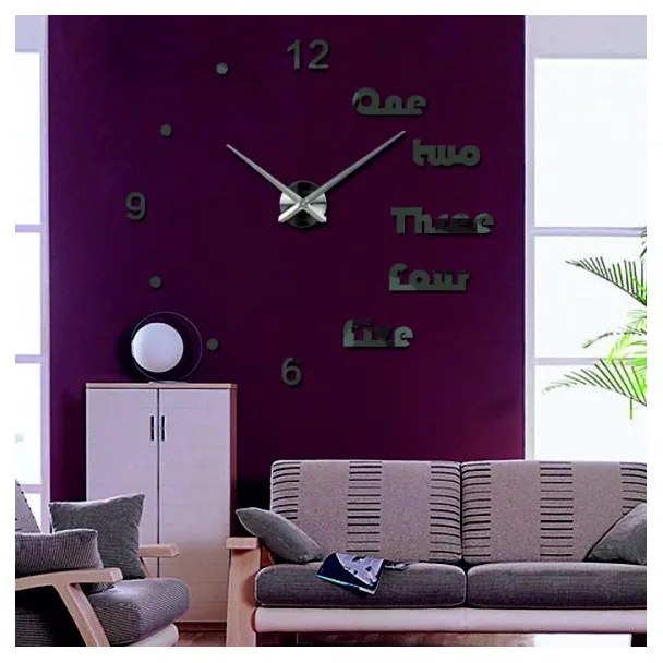 Moderné hodiny na stenu DIY DRIWAL l 3D HODINY 12S039