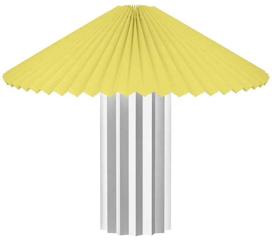 Žltá/v striebornej farbe stolová lampa so stmievačom s textilným tienidlom (výška 36 cm) Taite – Blomus