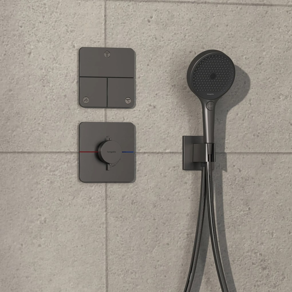 Hansgrohe ShowerSelect Comfort Q, termostat pod omietku, kartáčovaný čierny chróm, HAN-15588340