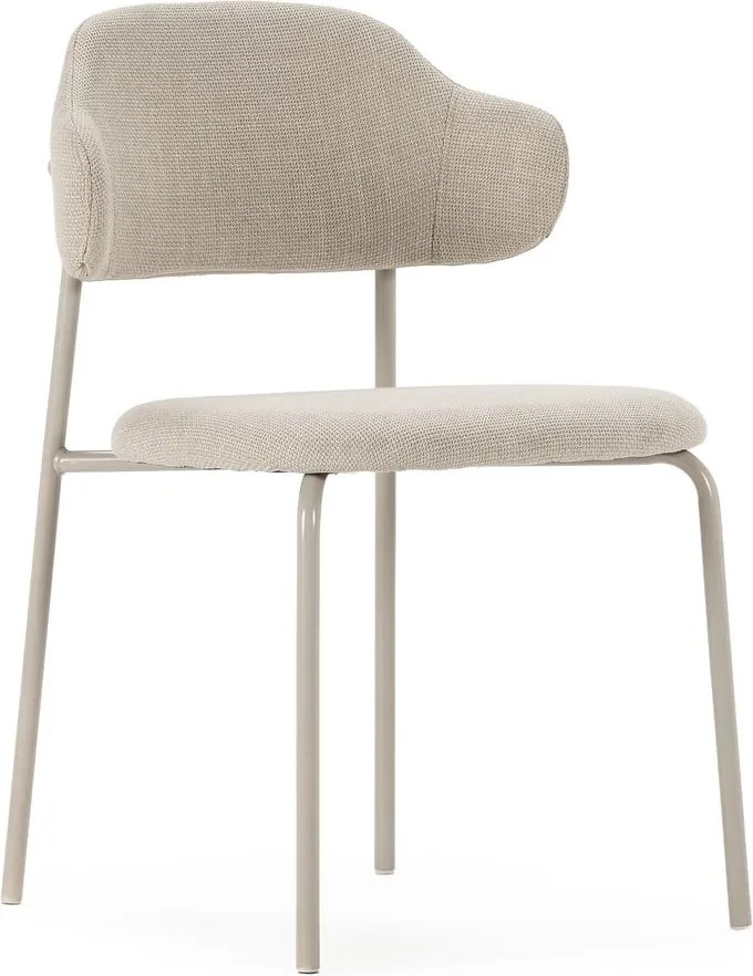 Krémové jedálenské stoličky v súprave 4 ks Adriel – Marckeric