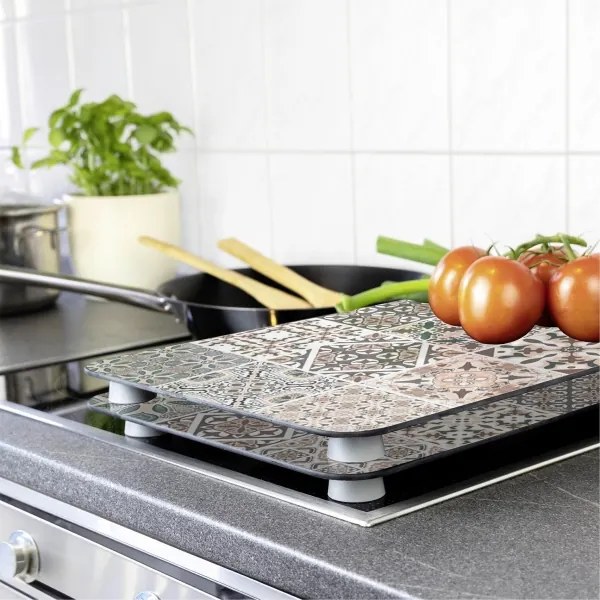 WENKO 53904100 - Kryt varnej dosky 30x52 cm pestrofarebný/sivý/priehľadný