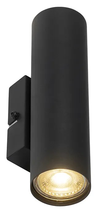 Moderná inteligentná nástenná lampa čierna vrátane 2 Wifi GU10 - Jeana