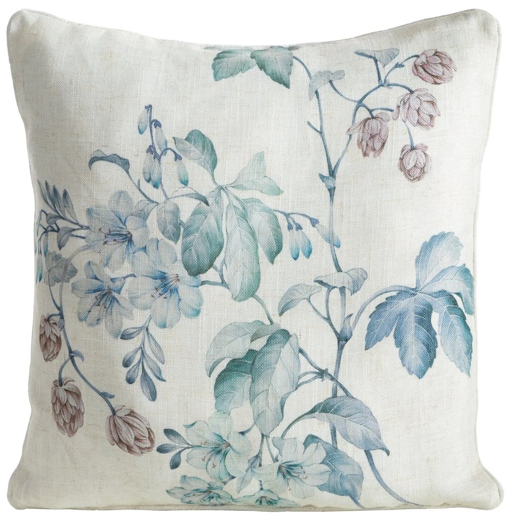 DEKORAČNÁ OBLIEČKA NA VANKÚŠ LEN41 45X45 CM KVETY