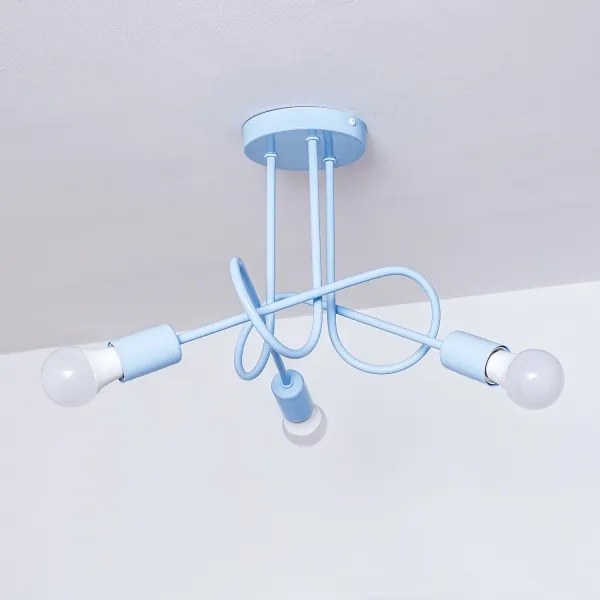 Prisadený luster OXFORD 3xE27/15W/230V modrá