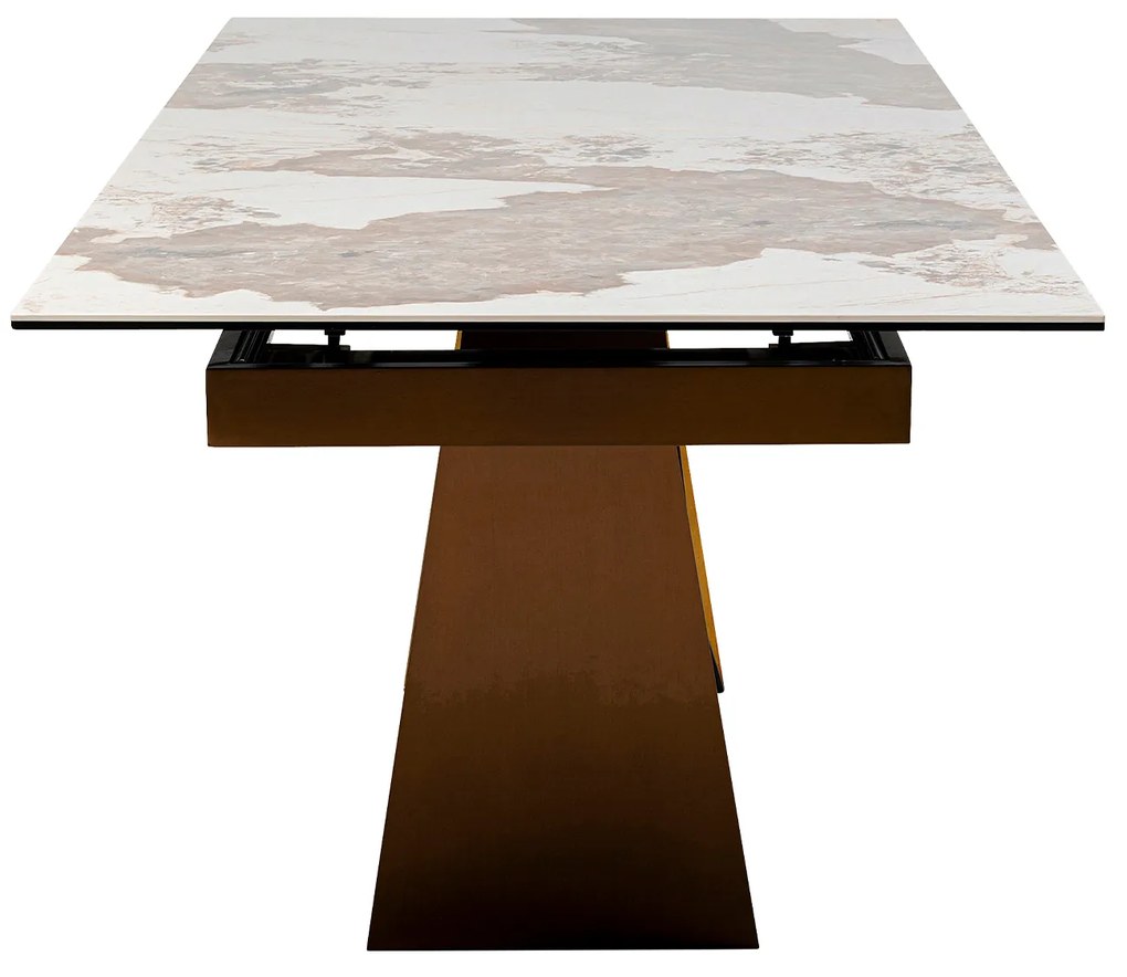 Connesso rozkladací stôl mosadzný 200(+60)x100 cm