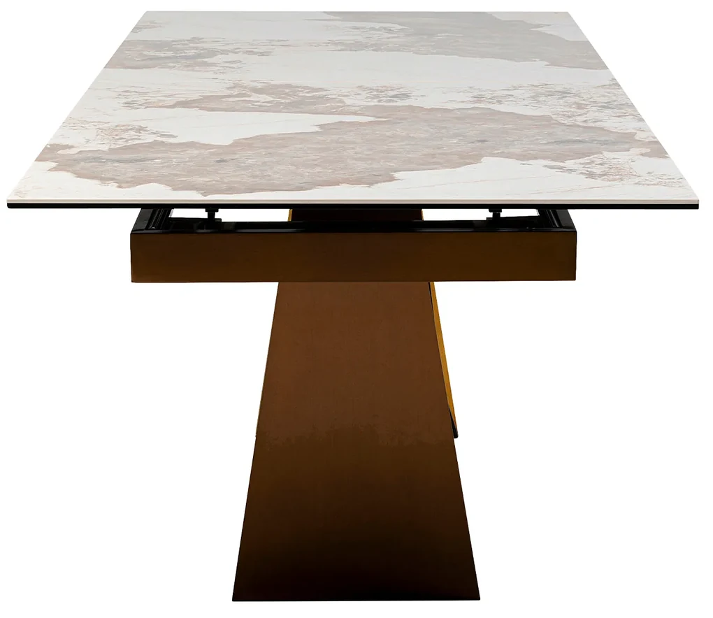 Connesso rozkladací stôl mosadzný 200(+60)x100 cm