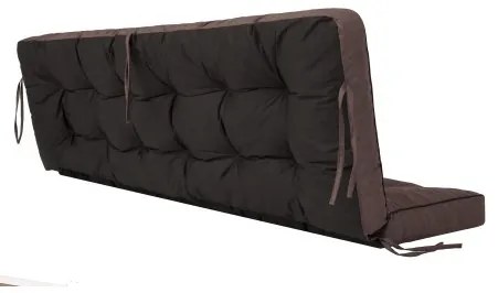 Vankúš na záhradnú hojdačku POLA 120 cm tmavohnedý ekolen