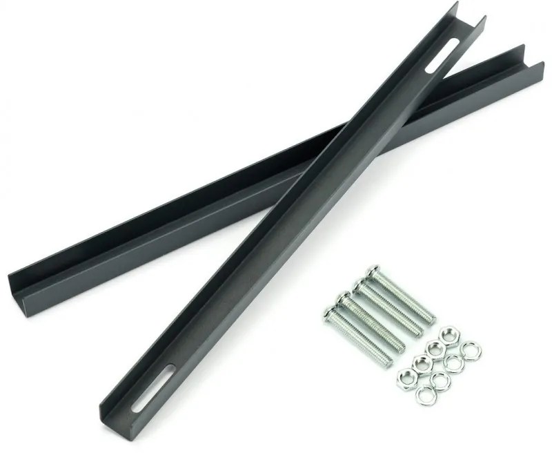 Montážny držiak na schránky 22 - 27,2cm čierny čierna