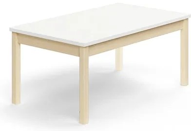Stôl DECIBEL, 1200x700x530 mm, akustický HPL, breza/biela