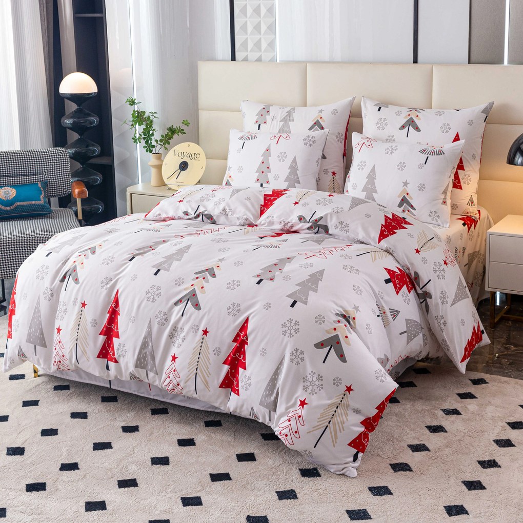 Obliečky z mikrovlákna JINGLE biele Rozmer obliečky: 2 ks 70 x 90 cm | 200 x 220 cm