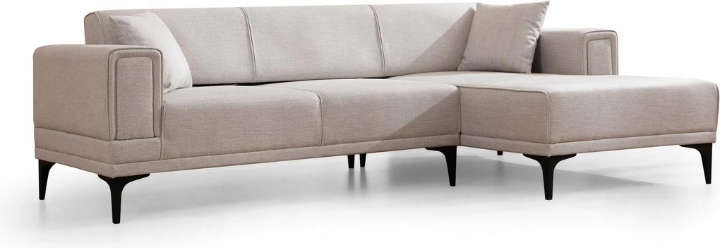 Rohová sedačka Horazotta (p) (ecru čierna)