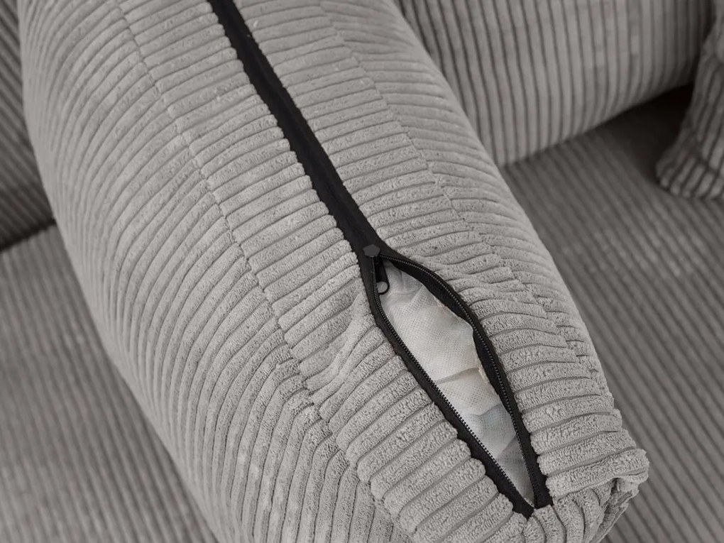 Svetlosivá rohová pohovka SMART COSARO, obojstranná + 2 vankúšiky ZADARMO