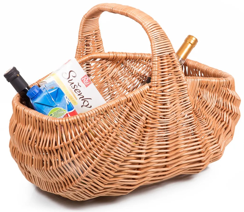 Nákupný kôš prútený Senhora VI.š. 50 x hl. 33 x v. 26/40(cm)