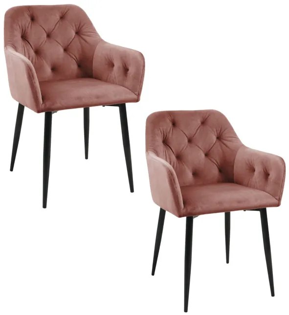 Set dvoch jedálenských stoličiek SJ.030 pudrovo ružové