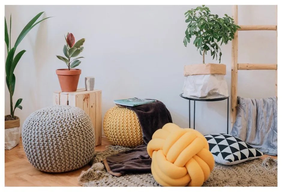 Tmavosivý puf na sedenie Bonami Essentials Jagger