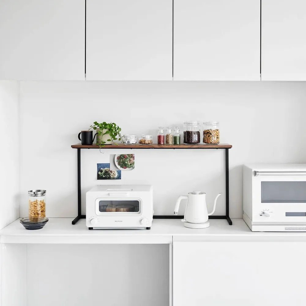 Biela/v prírodnej farbe drevená prídavná polička 28,5x8,5 cm Tower – YAMAZAKI