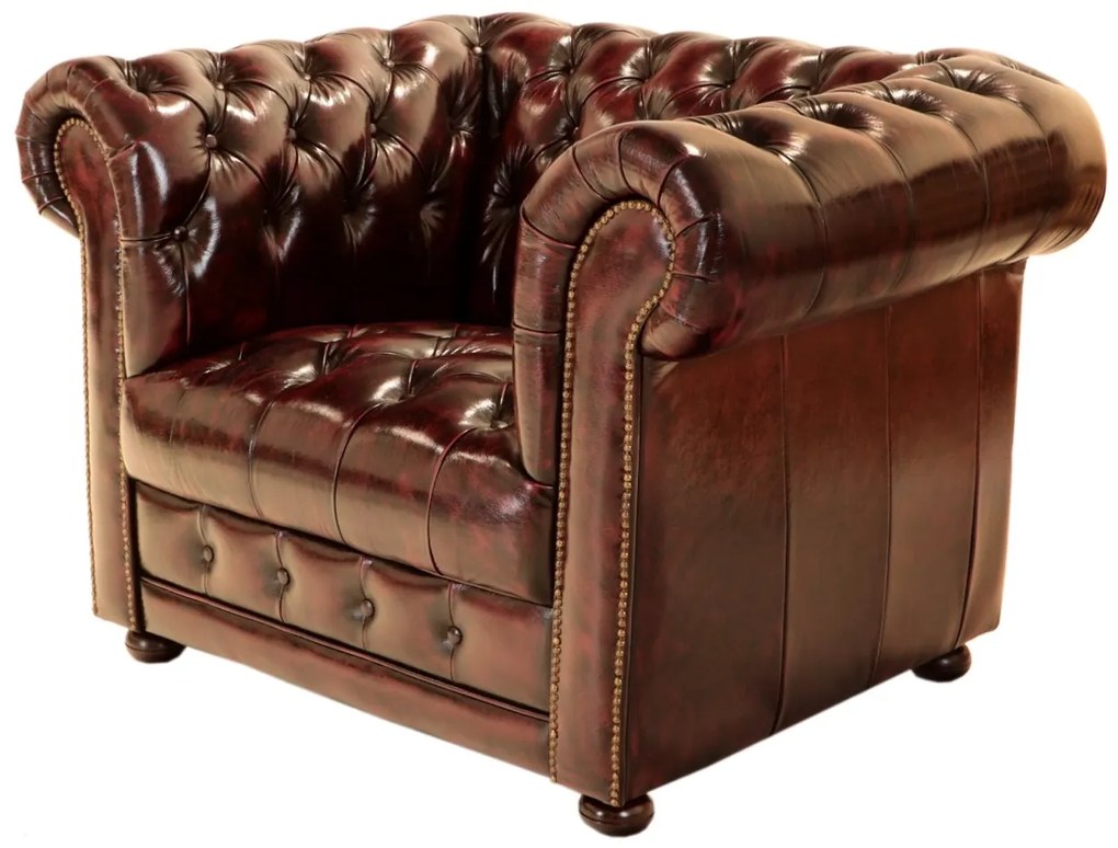 furniture-nabytek.cz - Kožené kreslo Chesterfield Manchester