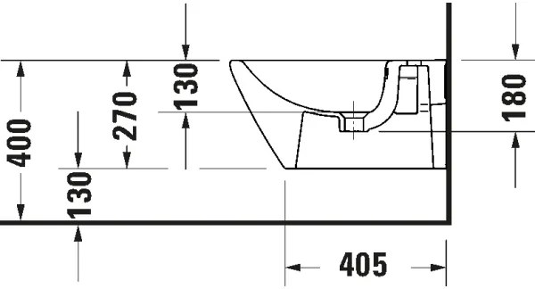 Duravit 2294150000 - Závesný bidet D-NEO keramika/lesklá biela