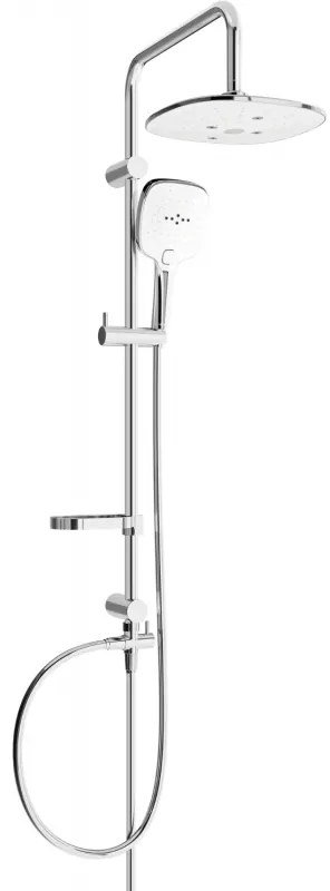 Mexen sprchový set X17 s hornou hlavicou 24cm, chróm/biela, 798171791-02