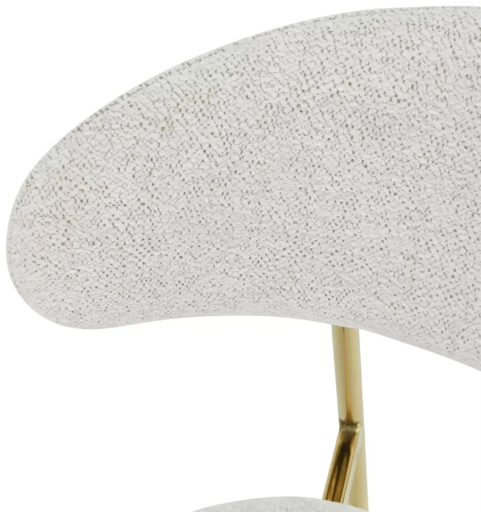 JEDÁLENSKÁ STOLIČKA POLA BÉŽOVÁ + ZLATÉ NOHY