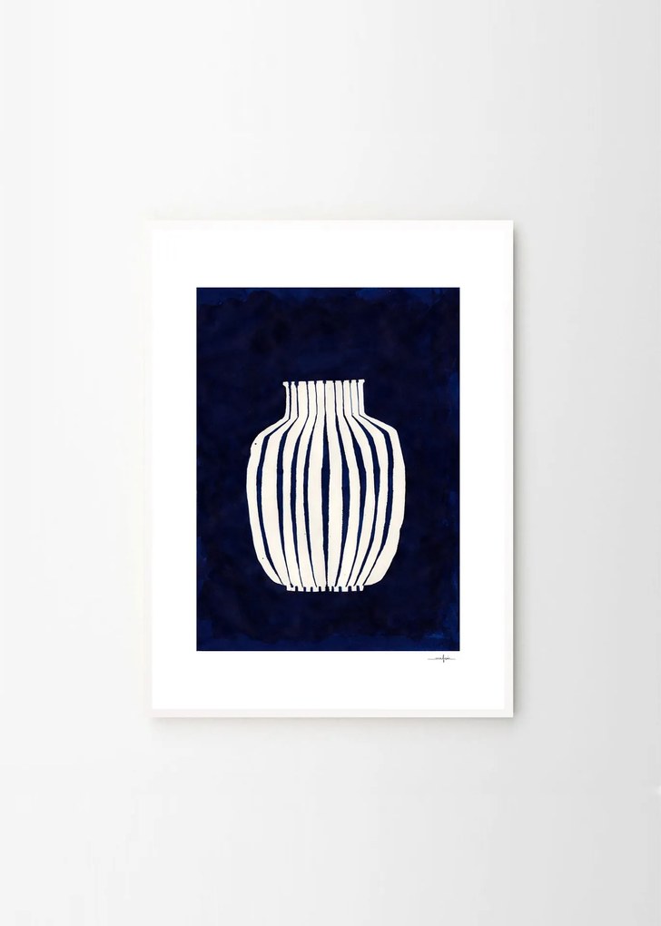 THE POSTER CLUB Autorský plagát Blue Vase by Ana Frois 30 x 40 cm