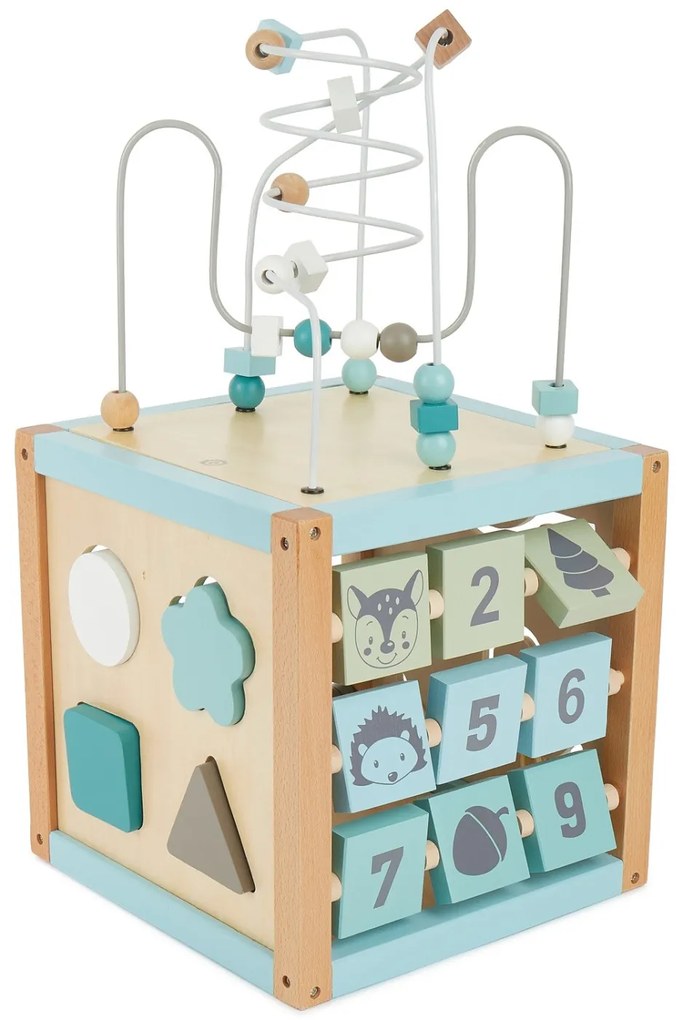 Bieco - Motorická kocka s labyrintom XXL - lesné zvieratká