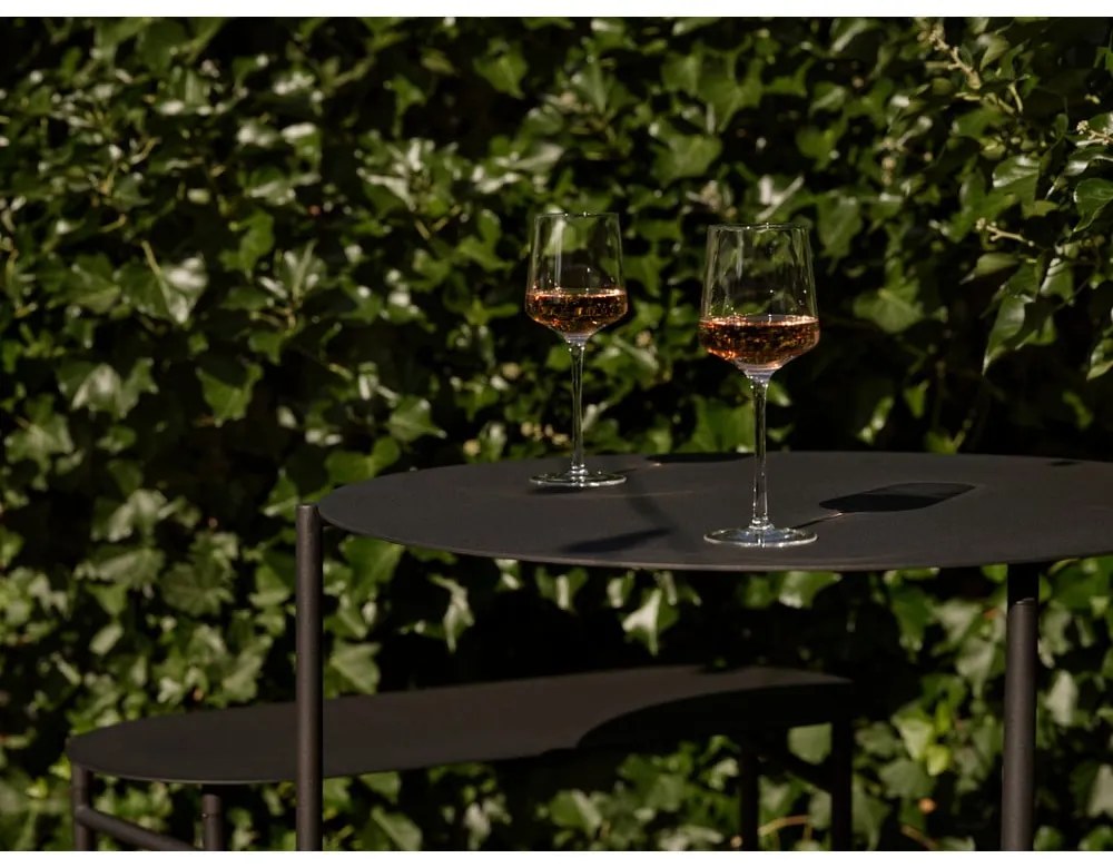 Čierny kovový okrúhly jedálenský stôl ø 70 cm Disc – Zone