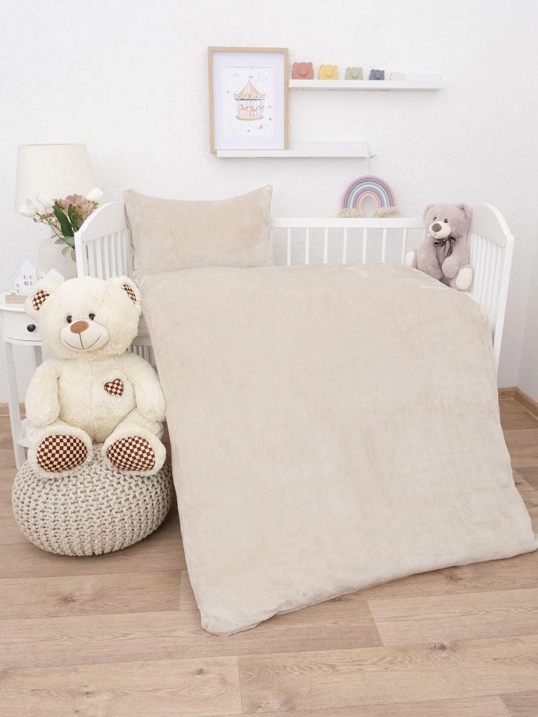 Obliečky mikroplyš do postieľky Exclusive – Laura prírodná