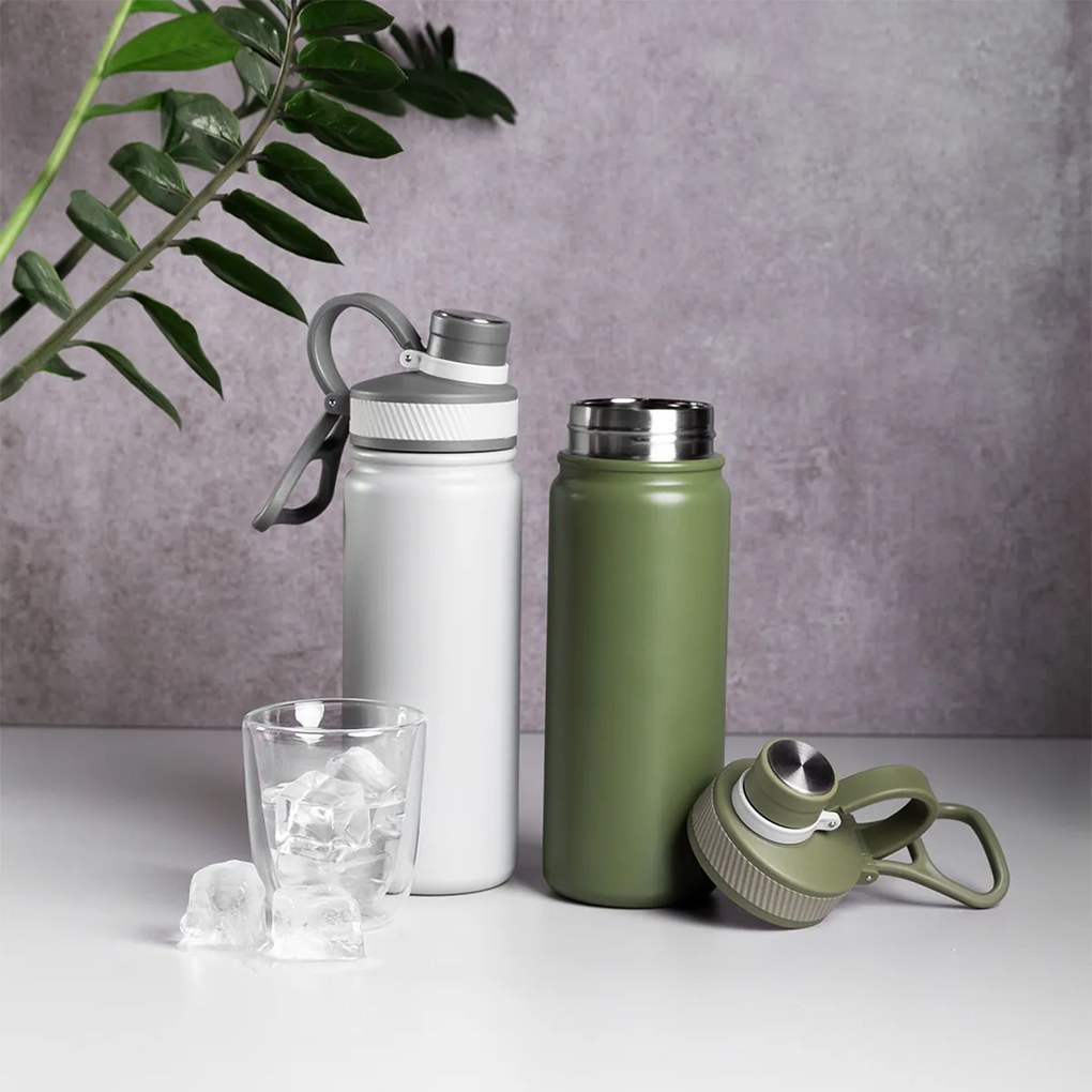Fľaša z nehrdzavejúcej ocele 650 ml zelená matná - to Go - 596502