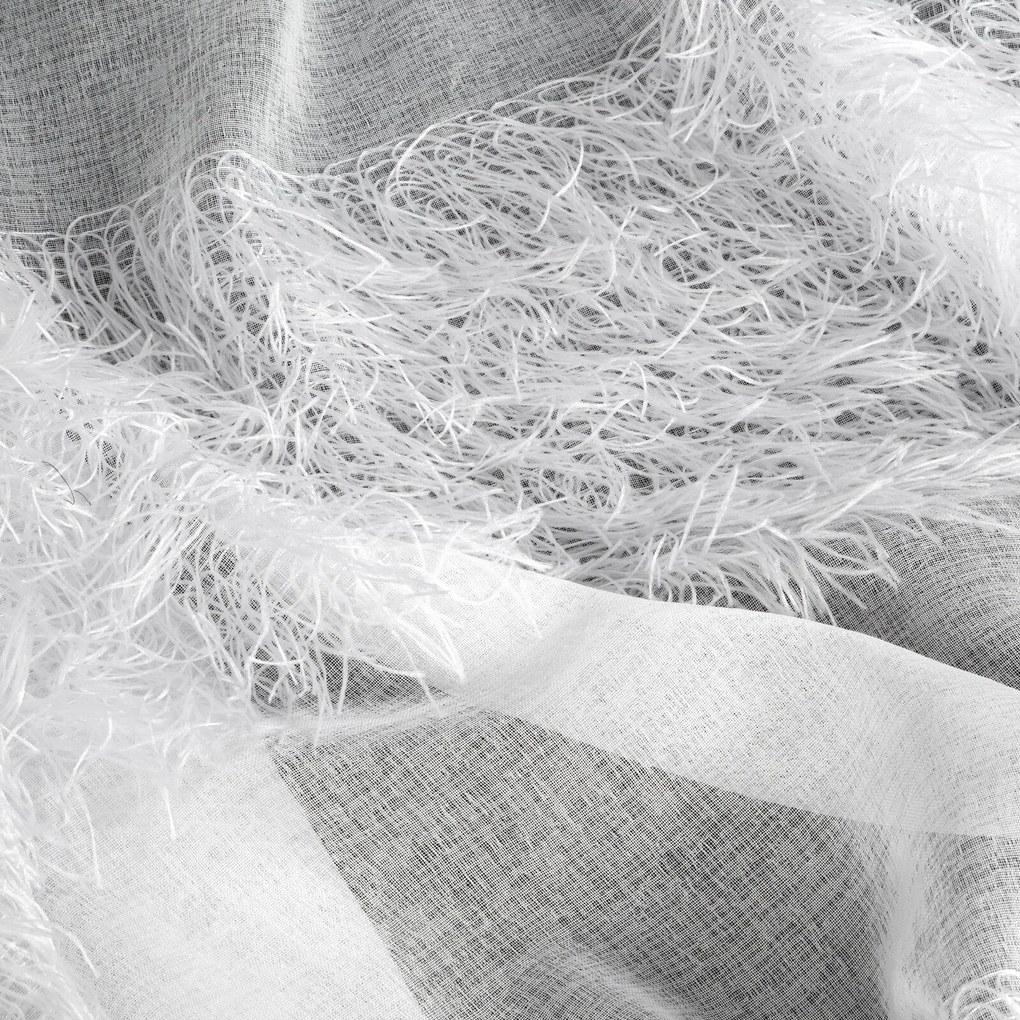 ZÁCLONA NA KRÚŽKOCH MARGARET1 140X250 CM BIELA