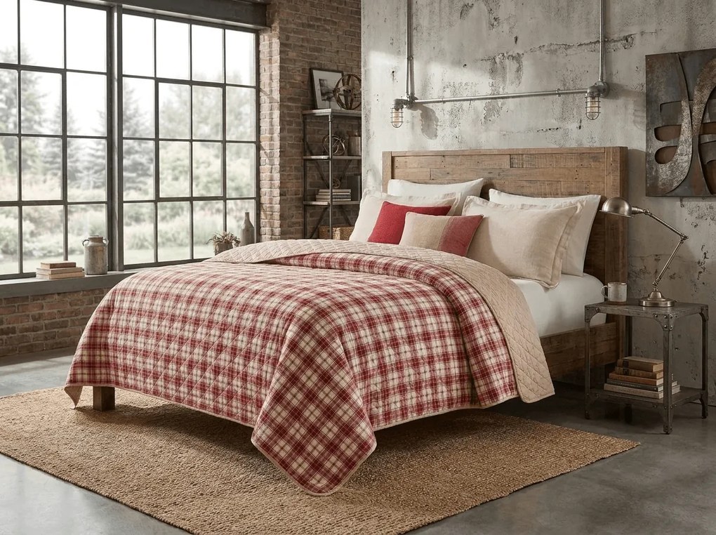 Prehoz na posteľ TARTAN HEART, farebný Rozmer: 220 x 240 cm