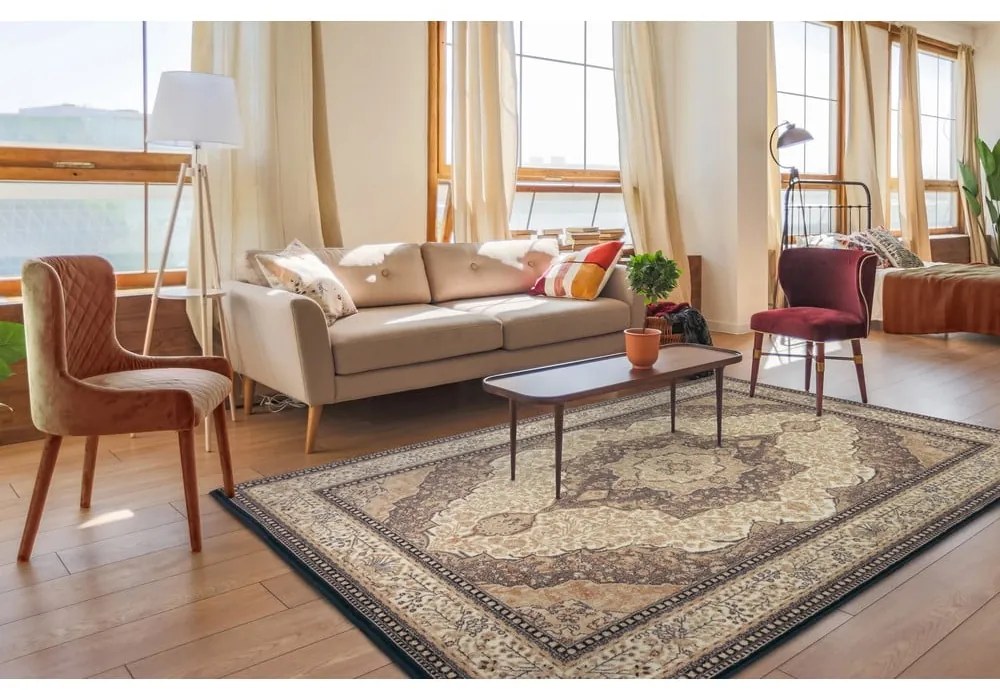 Svetlohnedý vlnený koberec 160x240 cm Charlotte – Agnella