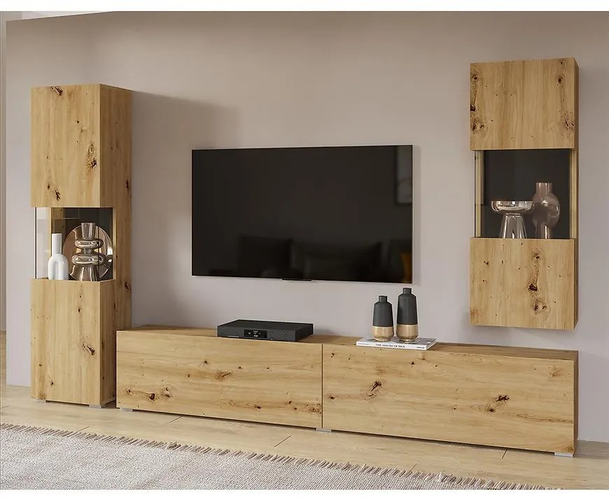 Obývacia stena veľká Ava 10 artisan/čierna