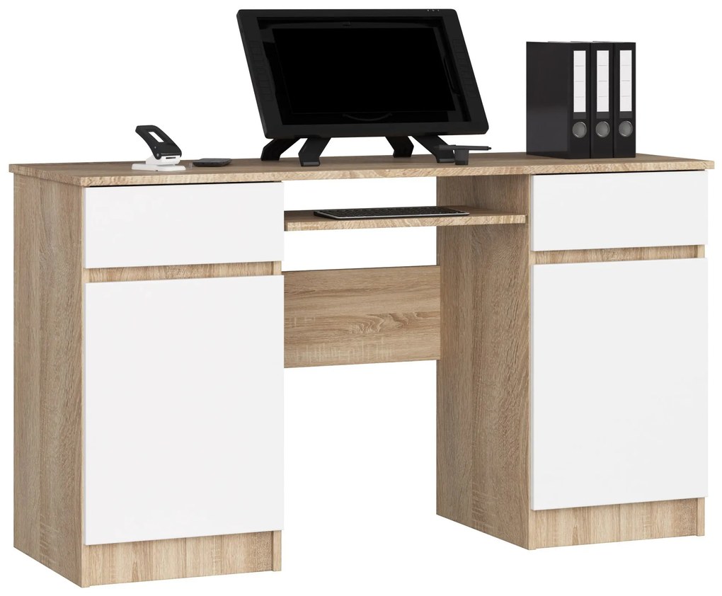 PC stolík Aranandose (dub sonoma + biela). Akcia -18%. Vlastná spoľahlivá doprava až k Vám domov. 1117051