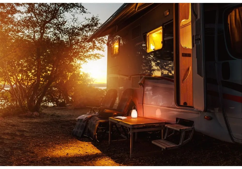 LED prenosné vonkajšie svietidlo na diaľkové ovládanie na USB ø 12 cm Ruby – Fischer & Honsel