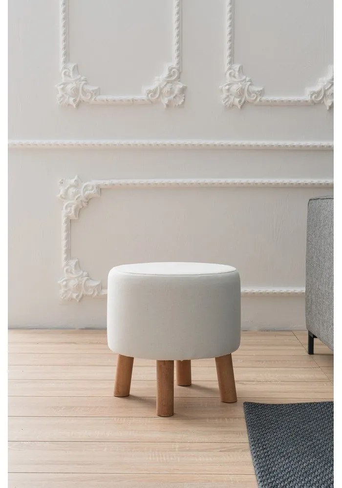 Biely taburet Silindir – Balcab Home