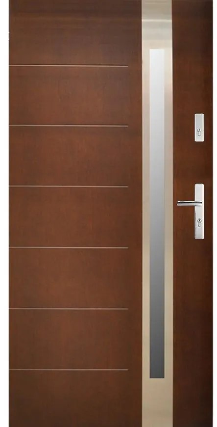 Dvere vchodové WZ 69 90L orech