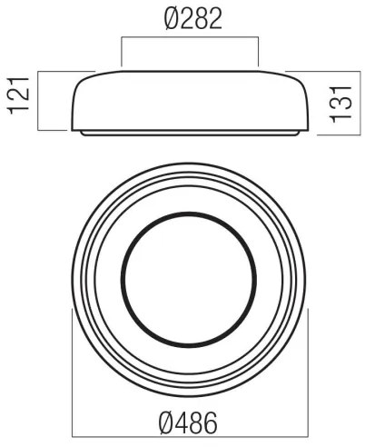 Redo 01-3940 - LED stropné svietidlo DIP LED/30W/230V CRI 90 pr. 48,6 cm biela