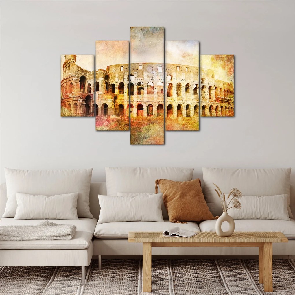 Obraz - Digitálna maľba, koloseum, Rím, Taliansko (150x105 cm)