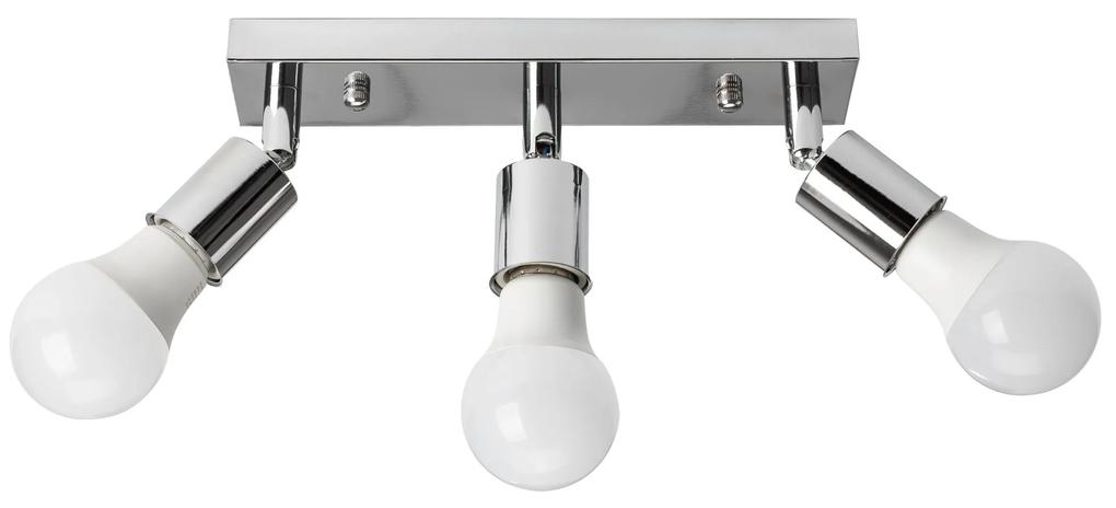 Toolight - Stropná lampa 3-ramenná 3xE27 60W APP700-3C, chrómová, OSW-05209