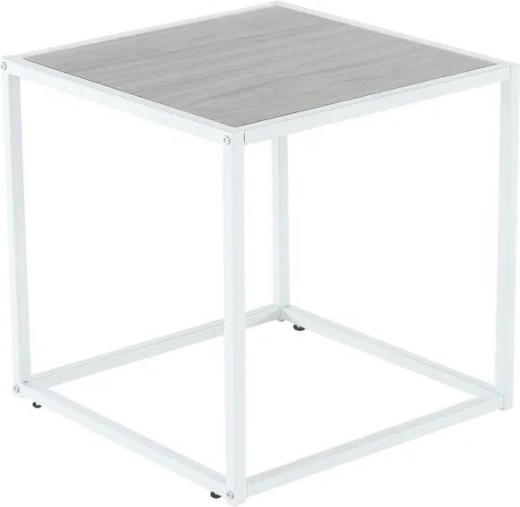 Príručný stolík, dub/biela, JAKIM TYP 2