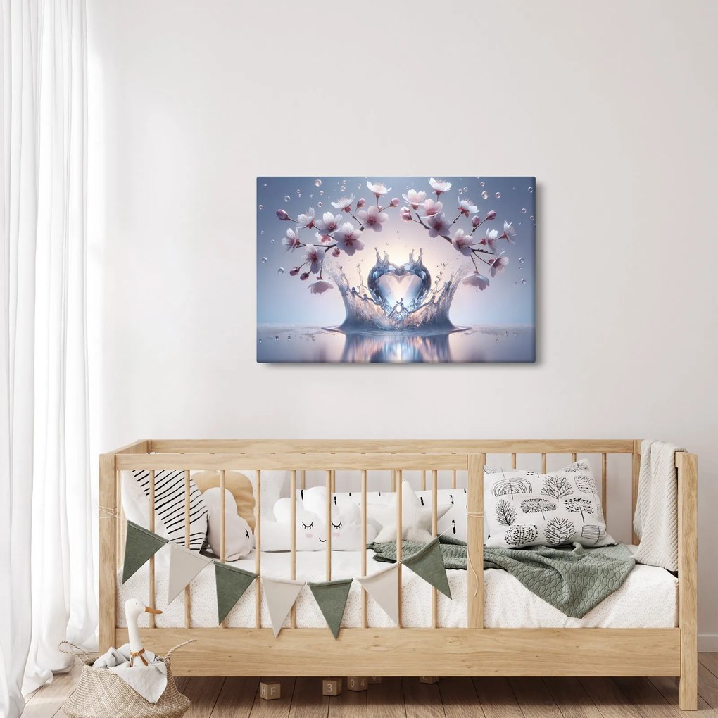 Obraz - Diamantové srdce (90x60 cm)