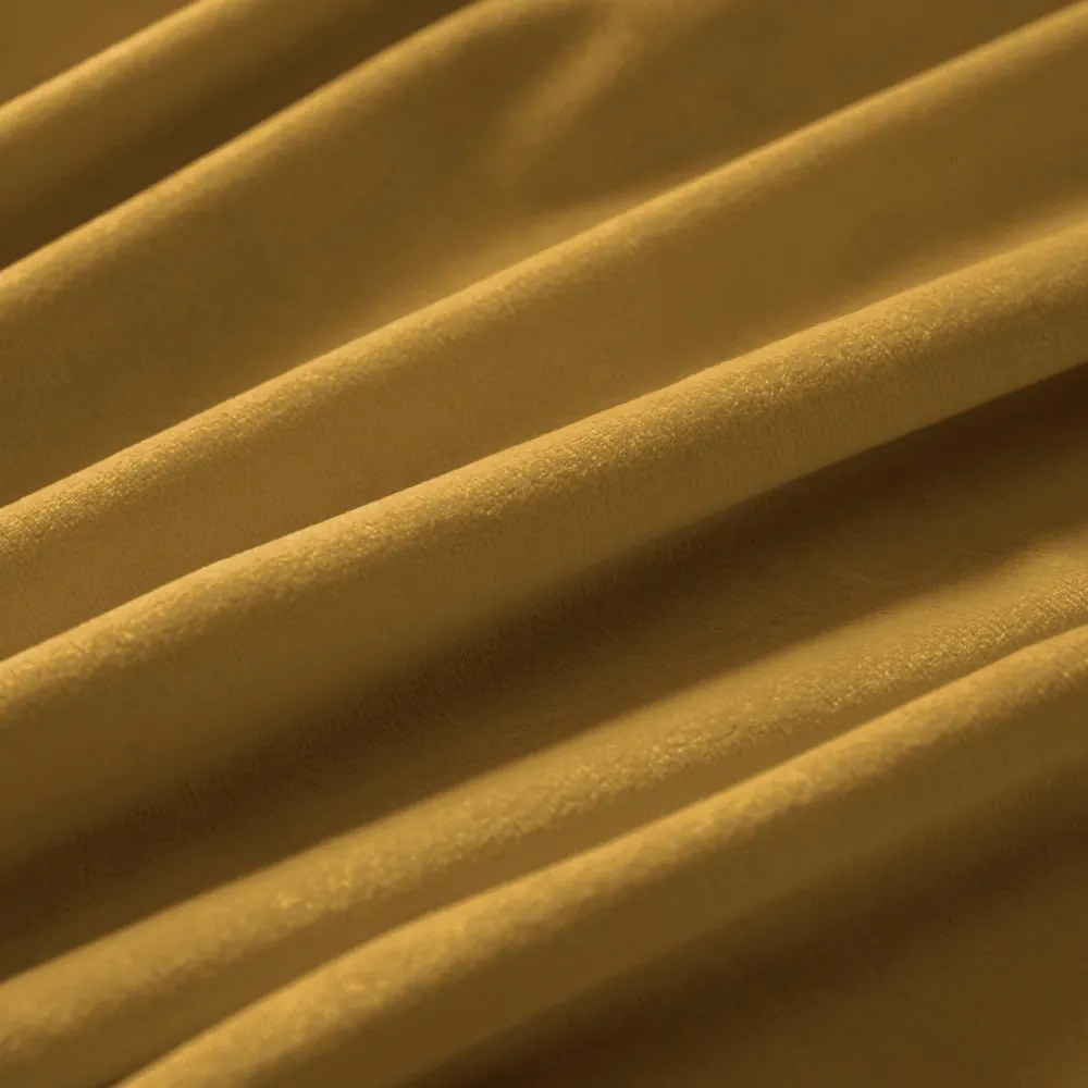 Biante Zamatový okrúhly obrus Velvet Premium SVP-009 Horčicový Ø 100 cm