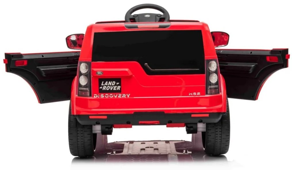 RAMIZ ELEKTRICKÉ AUTÍČKO -LAND ROVER DISCOVERY - NELAKOVANÉ ČERVENÉ - 2x25W MOTOR - 12V/7Ah,BATÉRIA - 2022