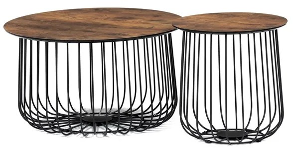 BONTEC Konferenčný stolík 60x60cm, mdf, divoký dub, AF-3007 OAK Farba: Hnedá