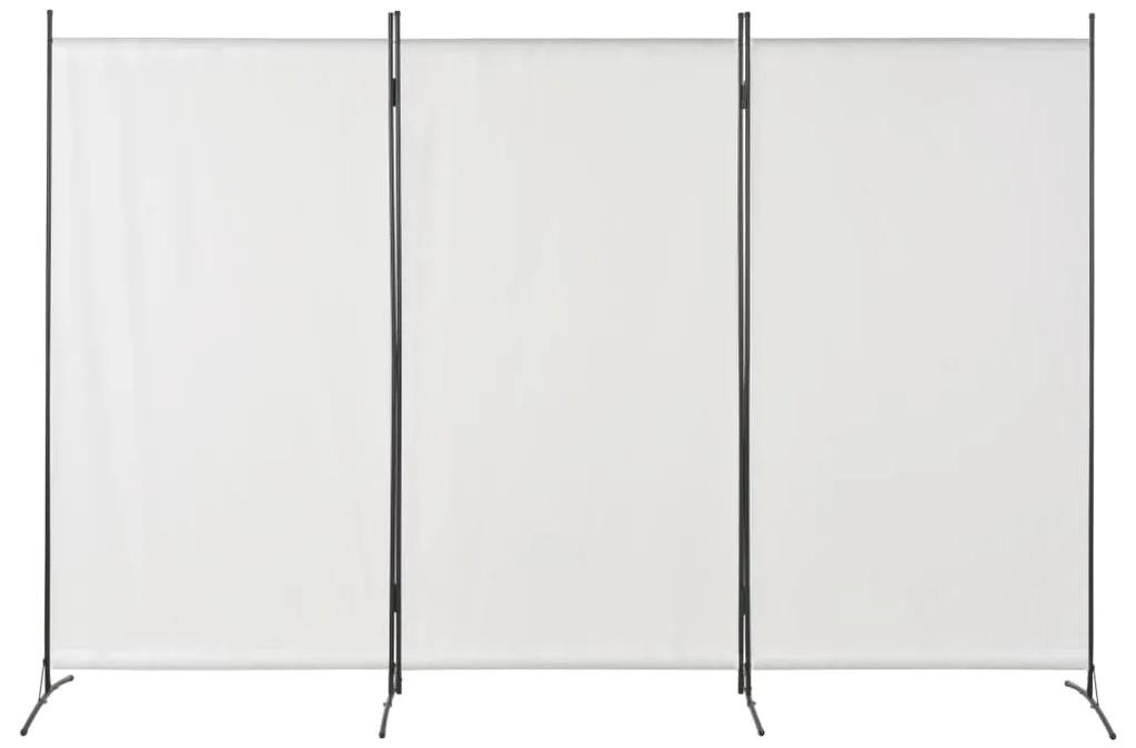 vidaXL 3-panelový paraván biely 260x180 cm