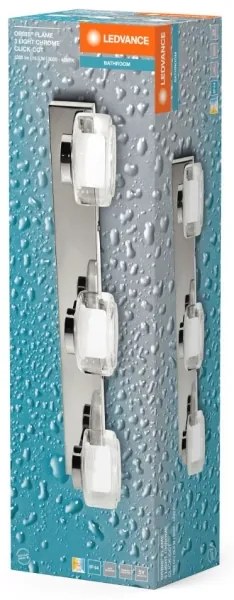 Ledvance-LED Kúpeľňové nástenné svietidlo ORBIS FLAME 3xLED/5,5W/230V IP44 chróm