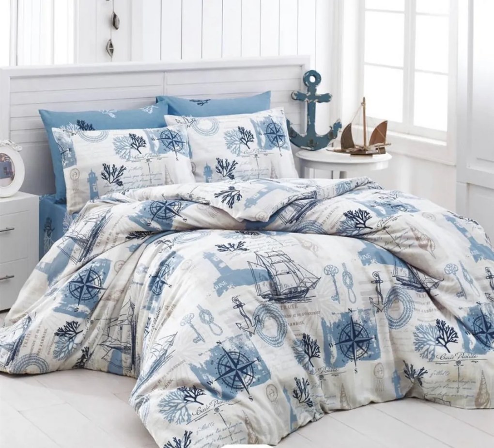 Obliečky bavlnené Atlantic TiaHome - 1x Vankúš 90x70cm, 1x Paplón 140x200cm