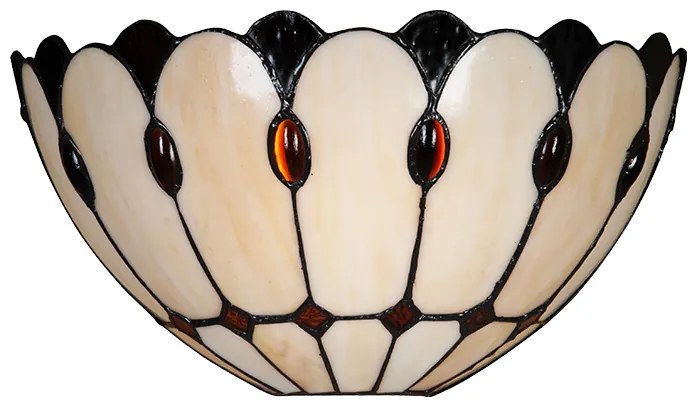 Vitráž nástenné svietidlo Tiffany Prezent 228 vzor 16 30*18 cm